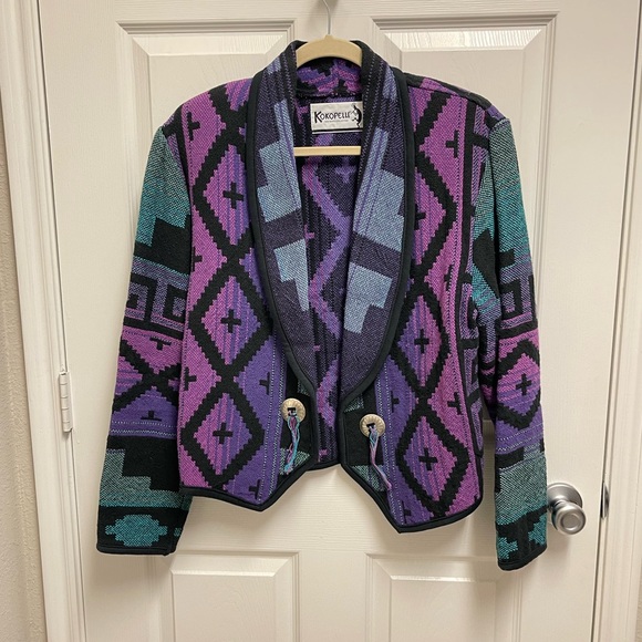 Vintage Kokopelli Open Front Jacket - Picture 1 of 12
